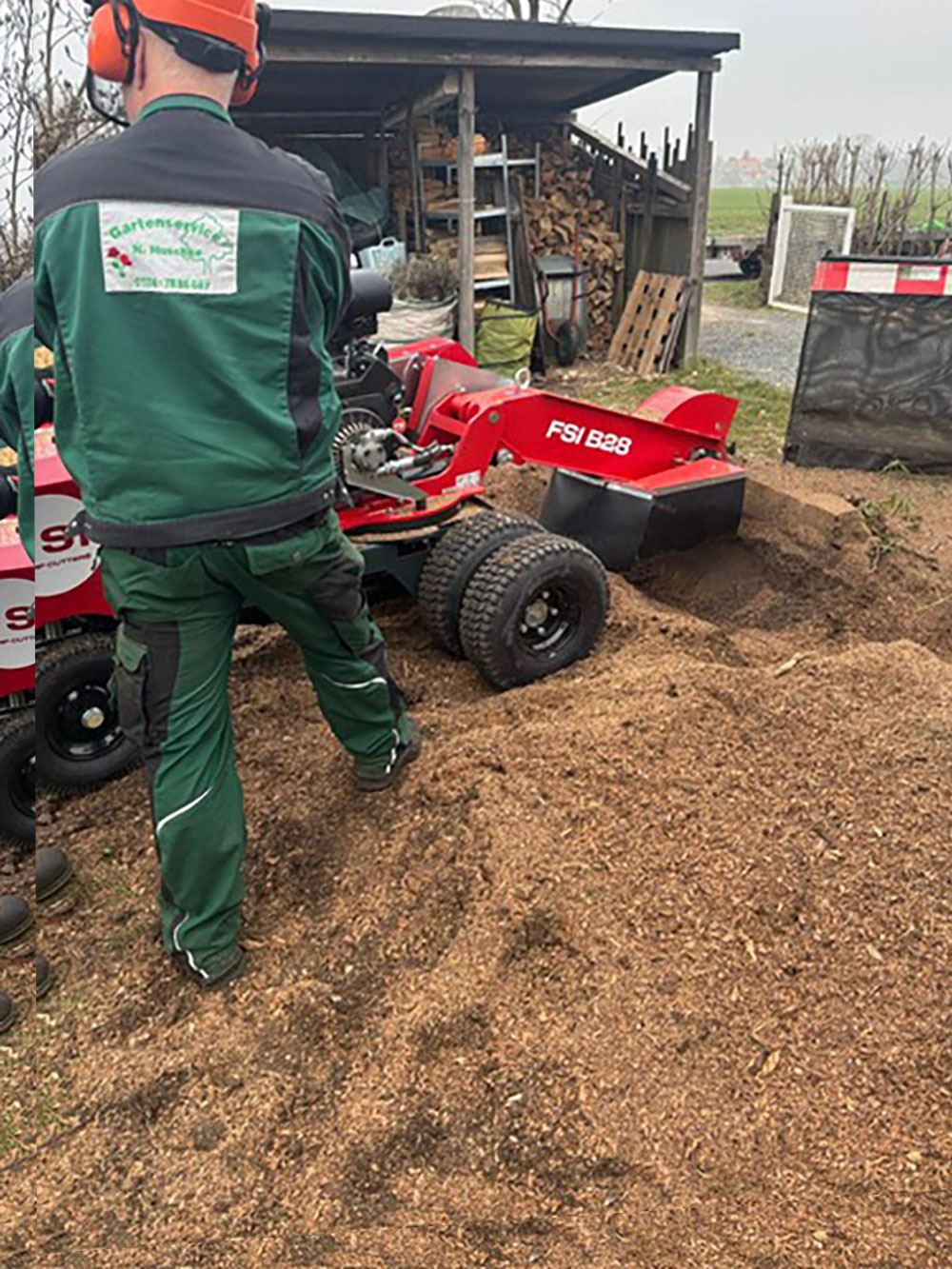 Baumwurzel nachher Stubben Fräsen Gartenservice Huschke